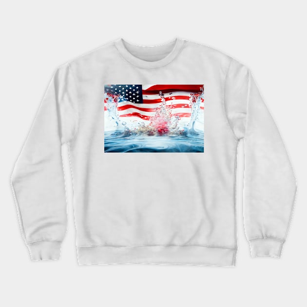 National Nations Flags - American Flag - Stars And Stripes Crewneck Sweatshirt by Unwind-Art-Work